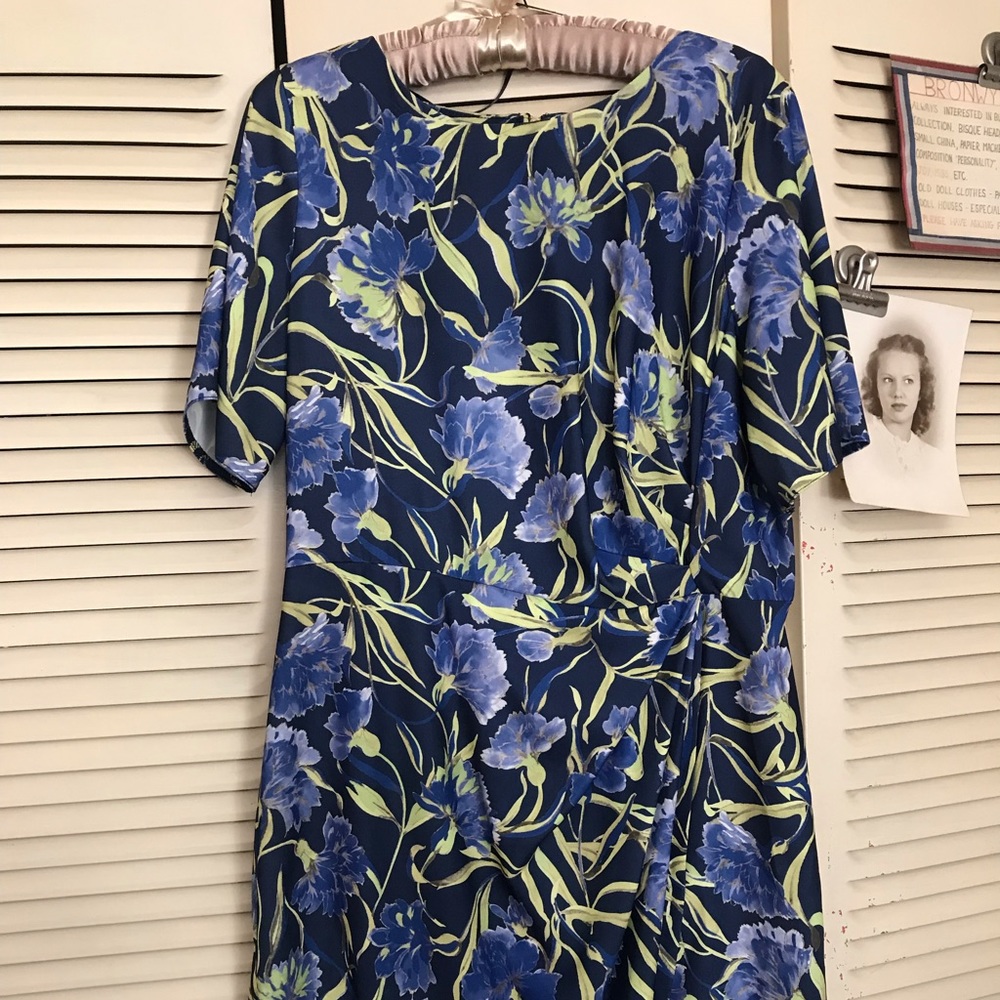 Blue floral dress